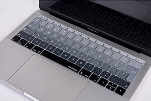 Ingilizce Klavye Koruyucu MacBook A1534 A1708 Uyumlu Uk Avrupa Ters L Enter Silikon Klavye Koruyucu English Keyboard Cover Siyah Gri