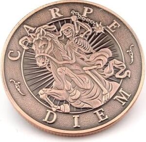 Memento Mori Carpediem Felsefe Ölümü Hatırla Stoa Şans Coin Metal Para CP091