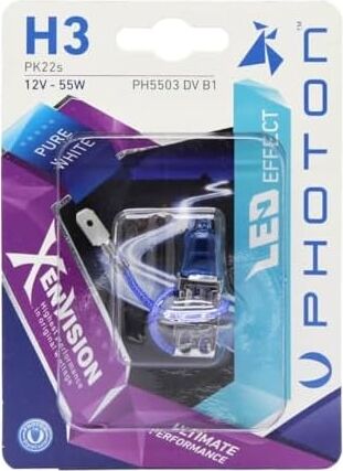 Ampul H3 12V 55W Xen Vision (Tekli Blister) (Beyaz Işık) 6000K Pht PH5503 Dv B1