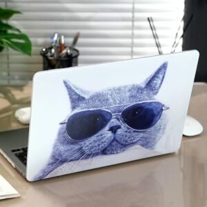 MacBook Pro 13 Kedi Desenli Kılıf A1706 A1708 A1989 A2159 A2251 A2289 A2338 M1 M2 Uyumlu Tpu Sert Kılıf Ince Hafif Koruyucu Kapak Gri