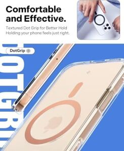 16 Pro ile Uyumlu Ince Magsafe Kılıf Capella Mag Sararmaya Dayanıklı Hava Kanalı Teknolojisi™ Askeri Sınıf Koruma Clear Sepia Şeffaf Kapak - ACS08305