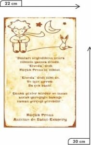 Kuşe Kağıt Duvar Posteri Küçük Prens Retro Vintage DRTR0044