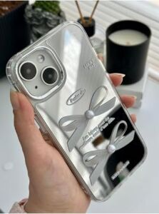 Iphone 13-14 - 15 ile Uyumlu Aynalı Fiyonk Model Silikon Kılıf