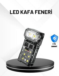 Sensörlü LED Kafa Feneri Şarj Edilebilir Manyetik Eller Serbest
