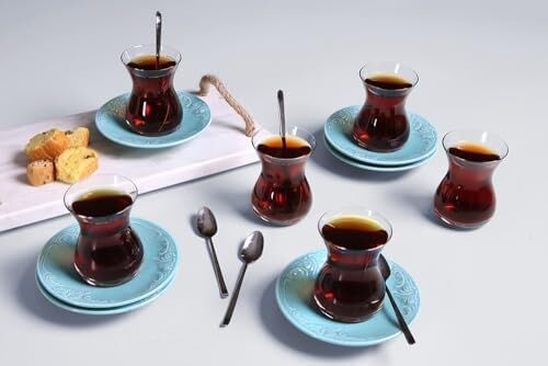Suzanne Seasons Turkuaz 6 Kişilik Çay Takımı