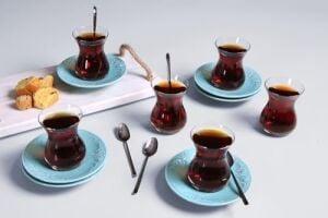 Suzanne Seasons Turkuaz 6 Kişilik Çay Takımı
