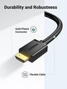 HDMI DVI 1080P Çift Yönlü Görüntü Aktarma Kablosu, 1 Metre