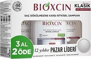 Klasik Bitkisel Kuru ve Normal Saçlar Için 3X300 ml Saç Dökülmesine Karşı Şampuan