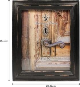 8X10 Yıpranmış Siyah Ahşap Resim Çerçevesi
