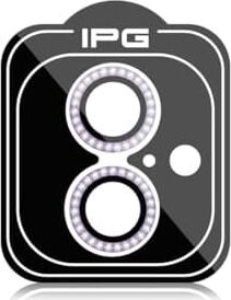 iPhone Uyumlu Ipg Prolens Elmas Taş Çerçeveli Kamera Lens Koruyucu – Hd Netlik, Çizilmez Alumina Silikat Temperli Cam, Bireysel Kamera Lens Kapağı (Mor, iPhone 16/16 Plus)