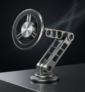 Magnetic ve Mıknatıslı Alaşımlı Içeriğindeki Metal Aparatlarla Tüm Cep Telefonlarına Uyumlu Magsafe Ile Uyumlu Araç Içi, Masa Üstü ve Her Zemine Uygun Metal Telefon Tutucu G198