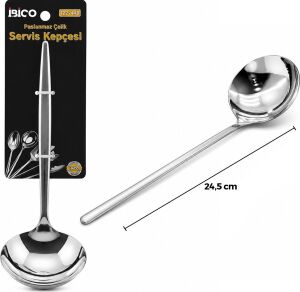 Metal Servis Kepçesi - Krom Renk - 24.5 cm