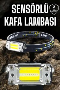 Kafa Lambası LED Fener Pratik Taşınabilir Ayarlanabilir USB Şarjlı
