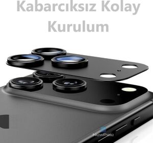 iPhone 17 Pro Max Için Kamera Lens Koruyucu [darbeye Dayanıklı] Alüminyum Lens Kamera Koruyucu Tam Kaplayan Apple iPhone 17 Pro Max Lens Koruyucu (Titanyum Siyah, iPhone 17 Pro Max)