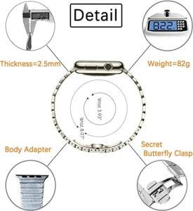 Paslanmaz Çelik Metal Bağlantılı Bileklik Apple Watch Serisi 11/10/9/8/7,ultra 3/2/1,se 3/2/1  ile Uyumlu