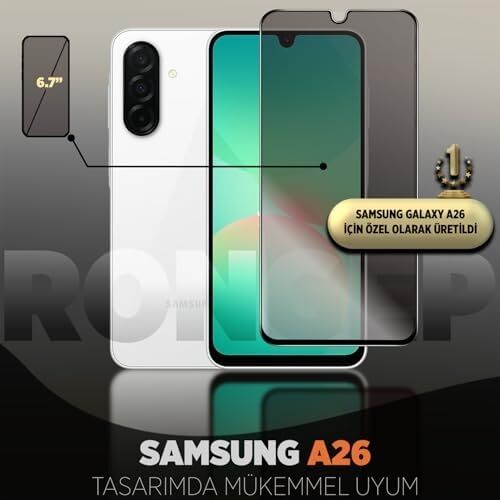 Galaxy A26 Için Hayalet Ekran Koruyucu 9h Sertlikte Anti-Static Temperli Cam Dokunmatiği Etkilemeyen  A26 Ekran Koruyucu Çizik ve Darbelere Karşı A26 Ekran Koruma (Hayalet)