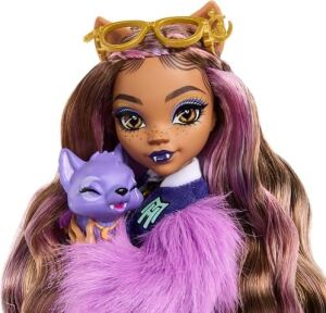 High Evcil Köpeği ​crescent ile Sırt Çantası, Ajanda ve Atıştırmalıklar Gibi Aksesuarlarıyla Clawdeen Wolf Bebek, HRP65