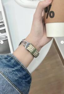 Apple Watch 38/40/41/42 mm Uyumlu Deri Bileklik Kayışı, Renkli Örgülü Desen, Metal Zincir Tasarım
