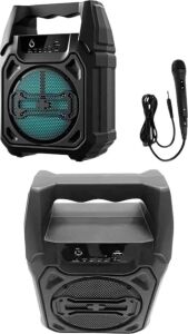 Karaoke Mikrofonlu Fm Radyolu Bluetooth Hoparlör Yüksek Ses Kaliteli