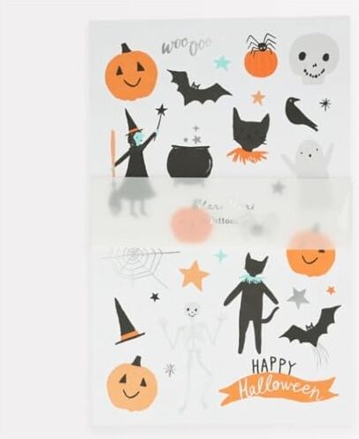 - Happy Halloween Tattoo Sheet - Bayramı Geçici Dövmeler (2'li)