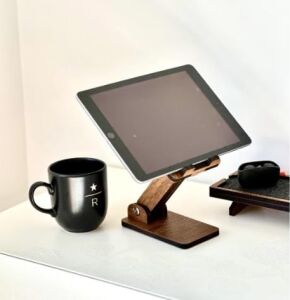 Vıgo Wood Eğim ve Yükseklik Ayarlanabilir Telefon Standı (Ceviz)