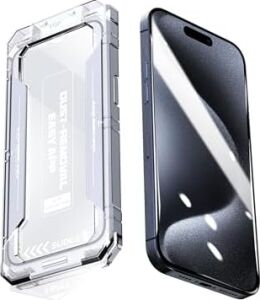 Fiigo iPhone 15 Pro Max Uyumlu  Ekran Koruyucu Kolay Kurulum