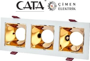 1 Adet Cata Ct 5088 3 Lü Beyaz Rose Spot Kasası