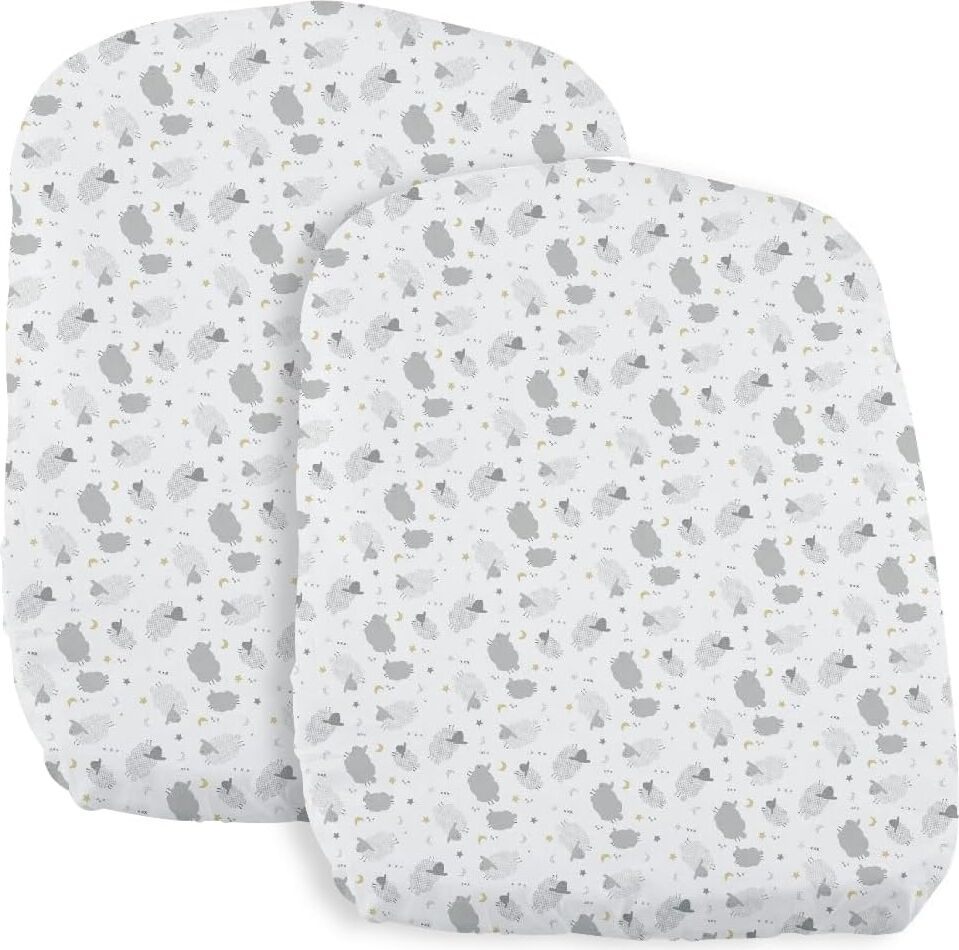 Çarşaf Crib Set Iki Parça Baby Hug Grey Sheep