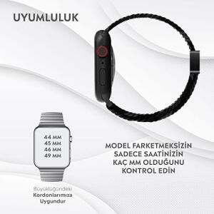 Apple Watch Series Se/11/10/9/8/7/6/5/4/3 ile Uyumlu Kumaş Kordon 49MM/46MM/45MM/44MM (Series 1-3 - 42MM)