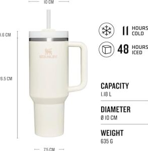Pipetli Termos Bardak, 1.18 Litre, Krem