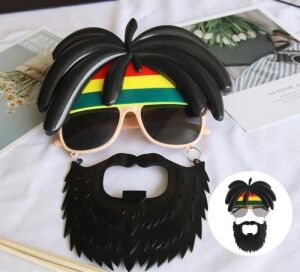 Rasta Peruklu Bob Marley Parti Gözlüğü