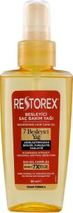 Restorex Besleyici Saç Bakım Yağı 80 Mililitre, 7 Besleyici Yağ
