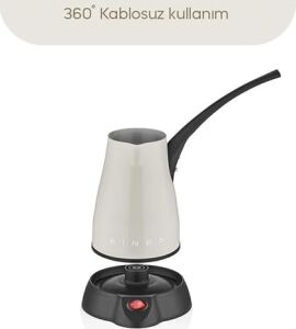 SCM-2960 Inox Elektrikli Cezve – Paslanmaz Çelik Türk Kahve Makinesi, Köpüklü ve Hızlı Pişirme Özellikli