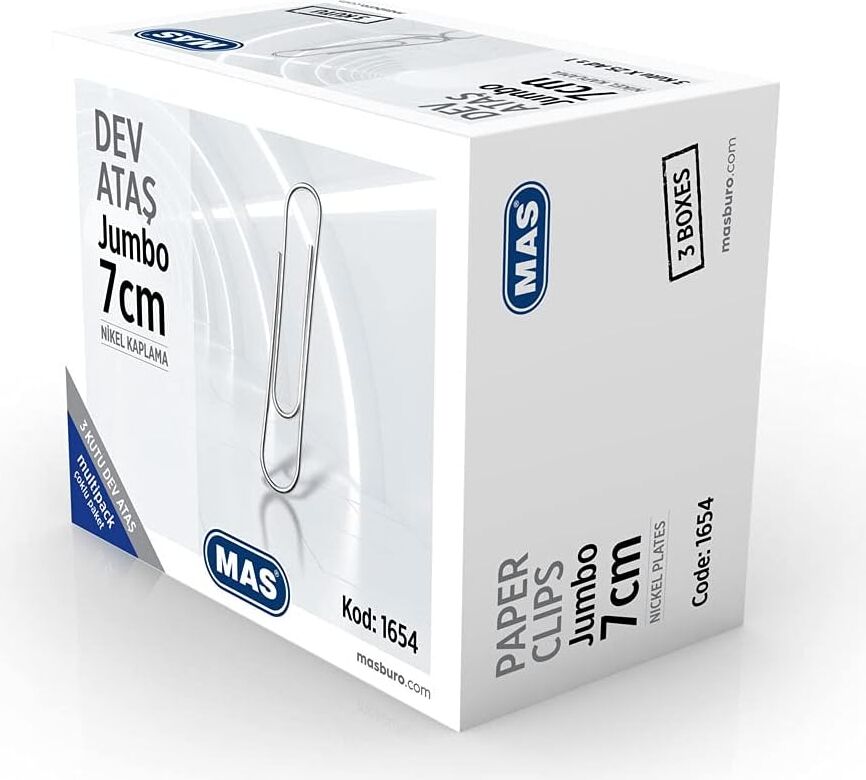 Multipack Dev Ataş Jumbo Tip Boy 7 Santimetre 3 Paket