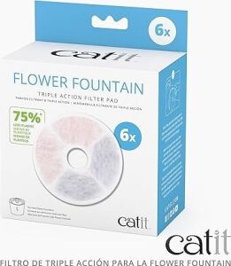 Catit Triple Action Filtre Çerçevesiz, Catit Çiçek Çeşmesi Için Filtre, 6'lı Paket
