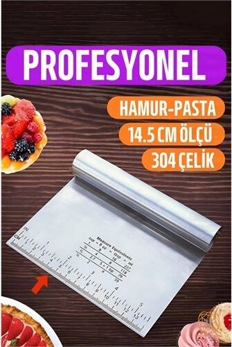 Hamur Kesici Spatula Profesyonel 304 Paslanmaz Çelik 721183