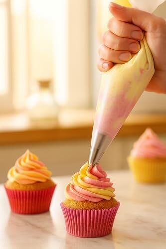 Çok Amaçlı Pasta Süsleme Seti 9 Parça 5 Duy Krema Torbası Adaptörü Spatula Silikon Fırça ile Kek Cupcake Kurabiye Dekorasyon Malzemeleri Profesyonel Pastacılık Seti
