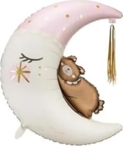 Retro Ayda Uyuyan Ayı Folyo Balon 86 cm