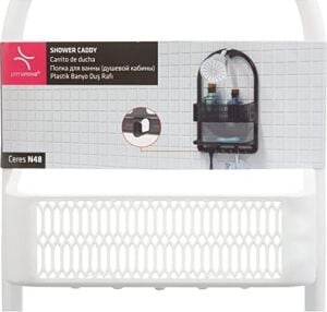 Ceres Plastik Banyo Duş Rafı, Beyaz, Standart