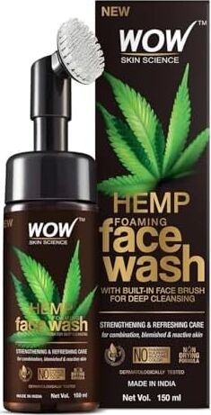 Wow Skin Hemp Yüz Temizleme Köpüğü-Güçlendirici Yenileyici Canlandırıcı Yüzde Doksan Sekiz Doğal Içerik 150ML