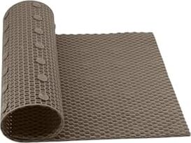Premium Serisi Banyo - Küvet Içi Kaydırmaz Vantuzlu Hasır Desenli Diktördgen Paspas 68,5 x 35,5 Cm, Krem