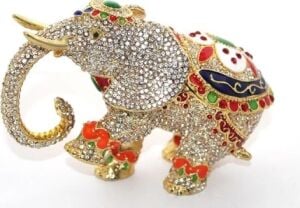 Swarovski Taşlı Tekli Fil Figürü Model 6