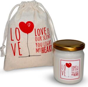 Candle – Love Note Koleksiyonu Wood & Spice Sandal Kokulu Cam Bardak Mum, 135 G, Metal Kapaklı ve Bez Keseli, Hediyeye Hazır Tasarım Mum, Sevgililer Günü & Özel Günler Için
