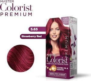 Premıum Yarı Kit Set Saç Boyası 5.65 Çilek Kırmızısı