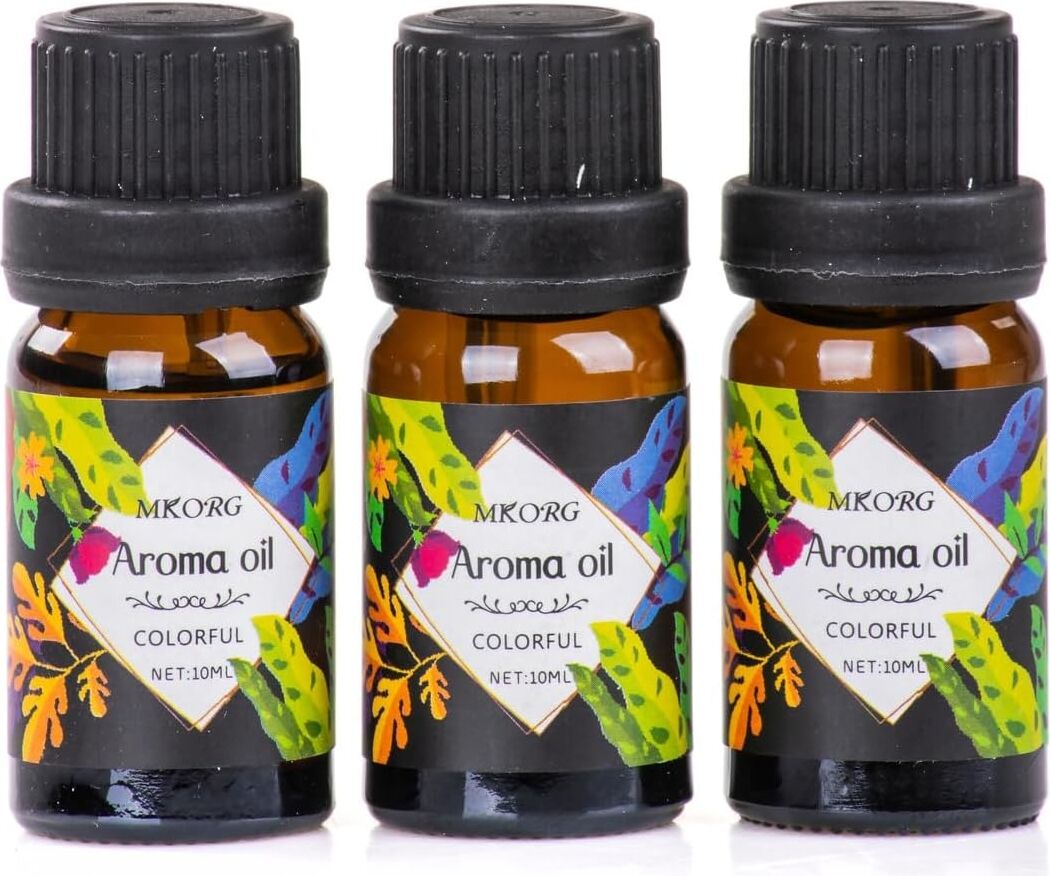 3’lü Esansiyel Uçucu Yağ 3X10ML Colorful Kokulu Buhurdanlık Yağı Set, Difüzör, Banyo ve Oda Kokusu