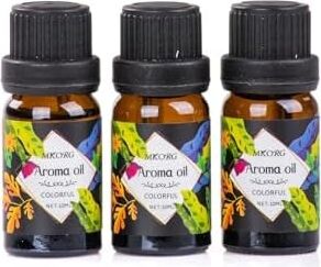 3’lü Esansiyel Uçucu Yağ 3X10ML Colorful Kokulu Buhurdanlık Yağı Set, Difüzör, Banyo ve Oda Kokusu