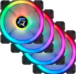 7r Pro Seri (4'lü Set) Rainbow Ledli Sessiz 120MM 12CM Kasa Fanı