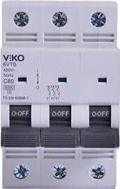 6VTB-3C80 Otomatik Sigorta 6ka C Tipi 3 Kutup 80A