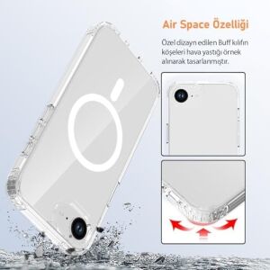 16E ile Uyumlu Destekli Air Hybrid Şeffaf Kılıf, Darbe Emici Tpu + Pc Şeffaf Kılıf (Siyah)