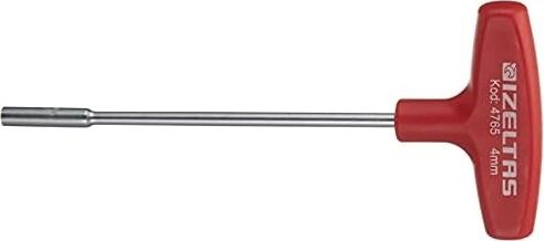 T Tipi Lokma Uçlu Tornavida, Kırmızı, 4 mm
